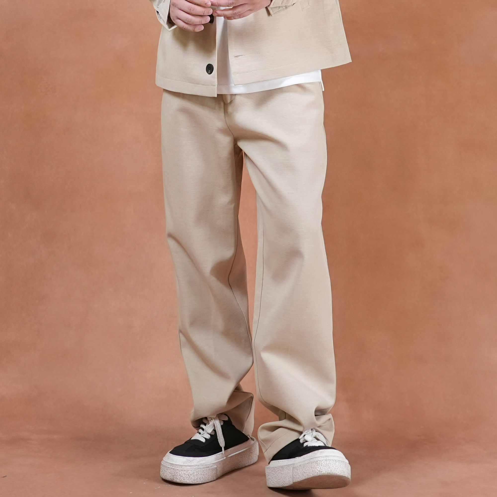 马丁叔叔 秋冬轻奢高级感杰家海报款宽松裤子