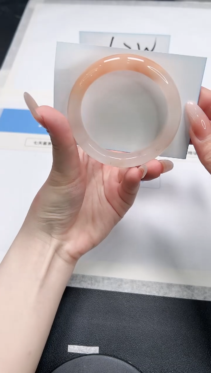 【闪购商品】石英质玉手镯未镶嵌258/桃花52.6