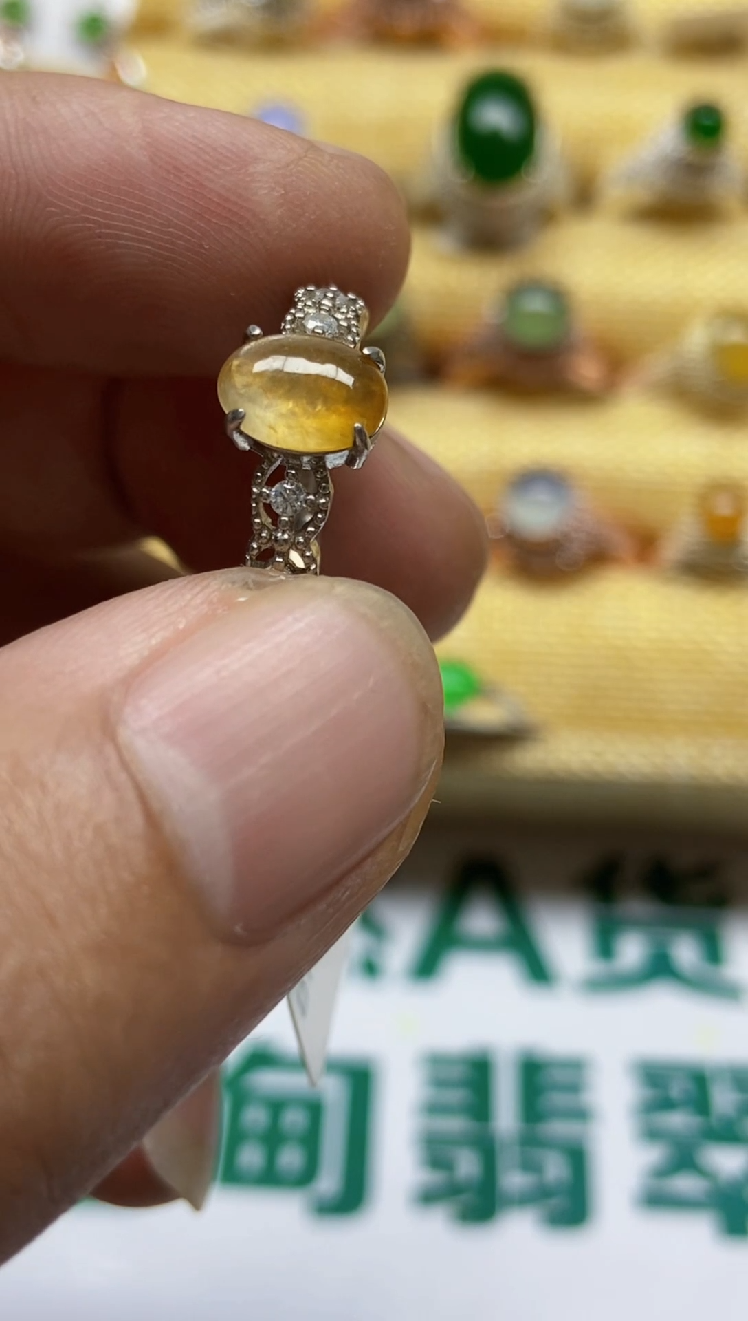 【闪购商品】翡翠戒指银S925镶嵌0000