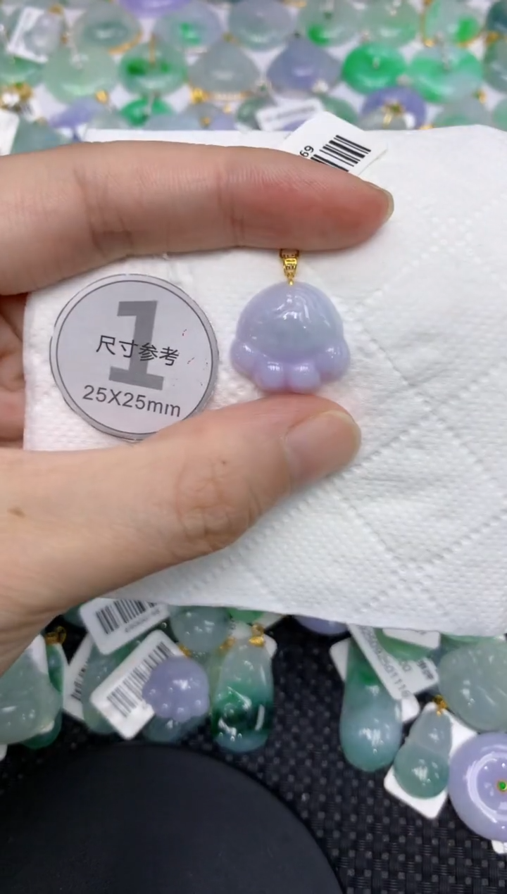 颈饰18K金镶嵌翡翠111111111