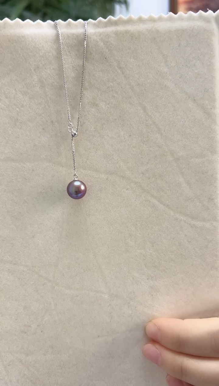 吊坠(赠链)银S925镶嵌淡水珍珠10Y字练吊坠