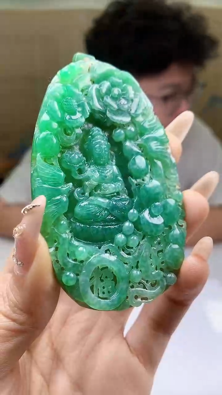 【闪购商品】定制翡翠未镶嵌4688ty-毛货挂件83