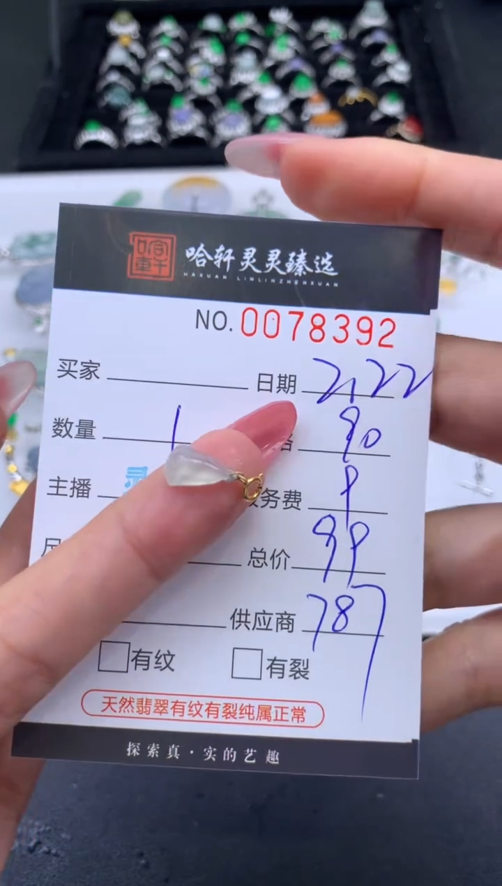 【闪购商品】翡翠挂件未镶嵌哈轩 挂件1