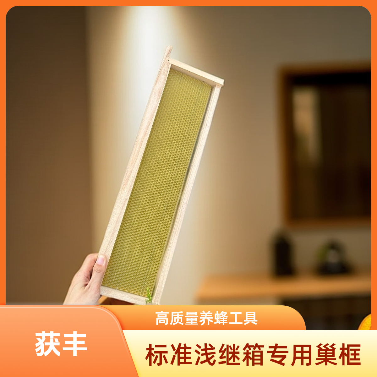 获丰中蜂意蜂通用浅继箱专用成品巢框带框巢础养蜂工具
