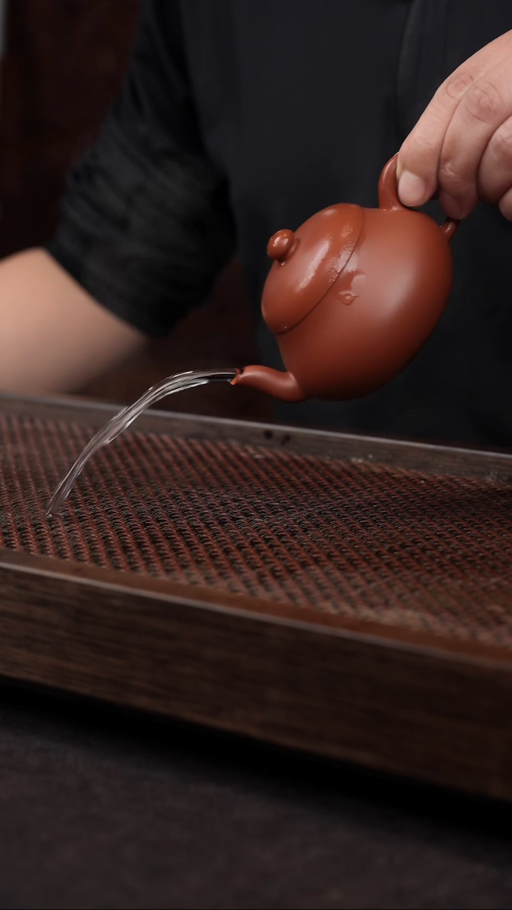 【闪购商品】紫砂茶壶朱泥宽口矮梨