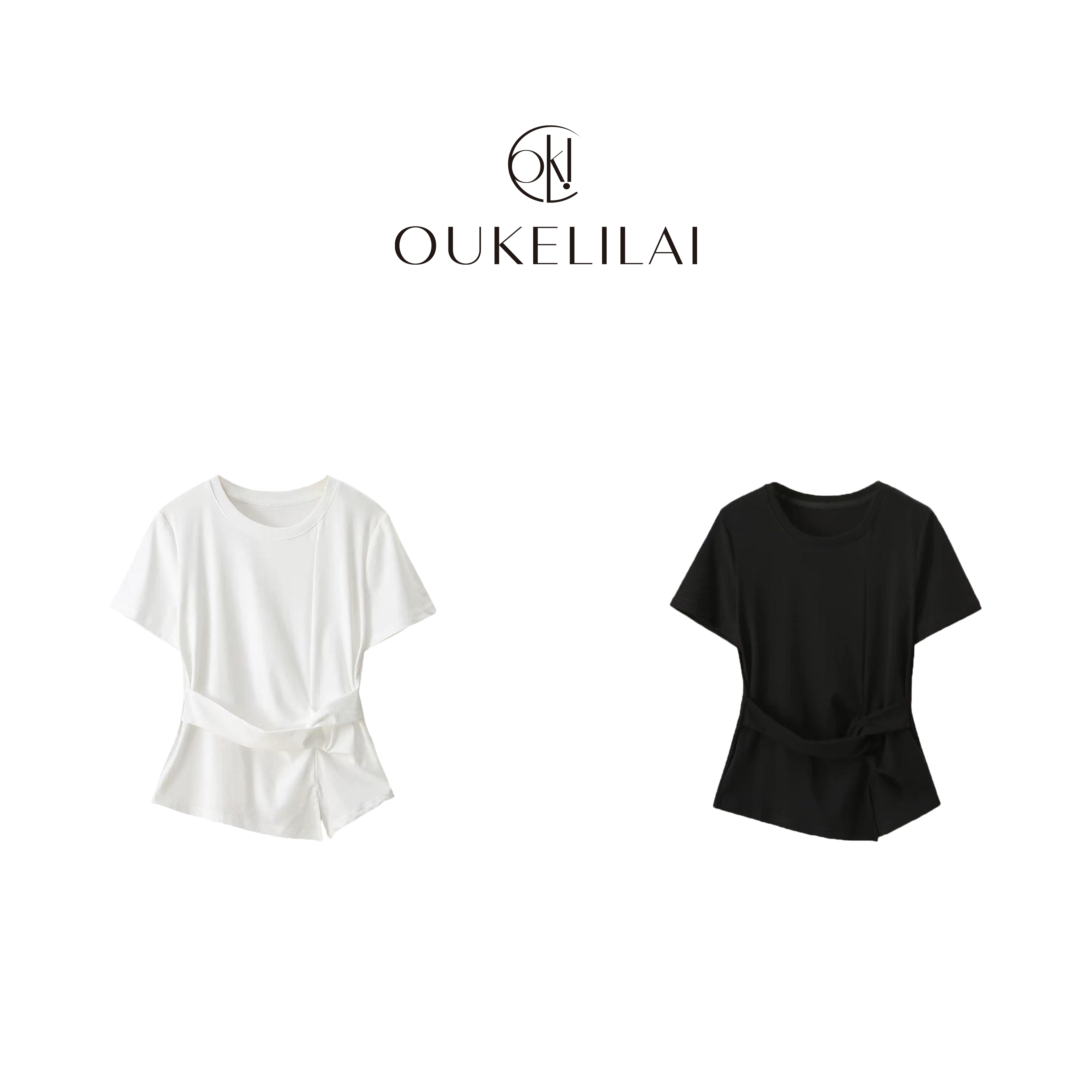 5652【来自艾米精品】不规则休闲时尚百搭T恤