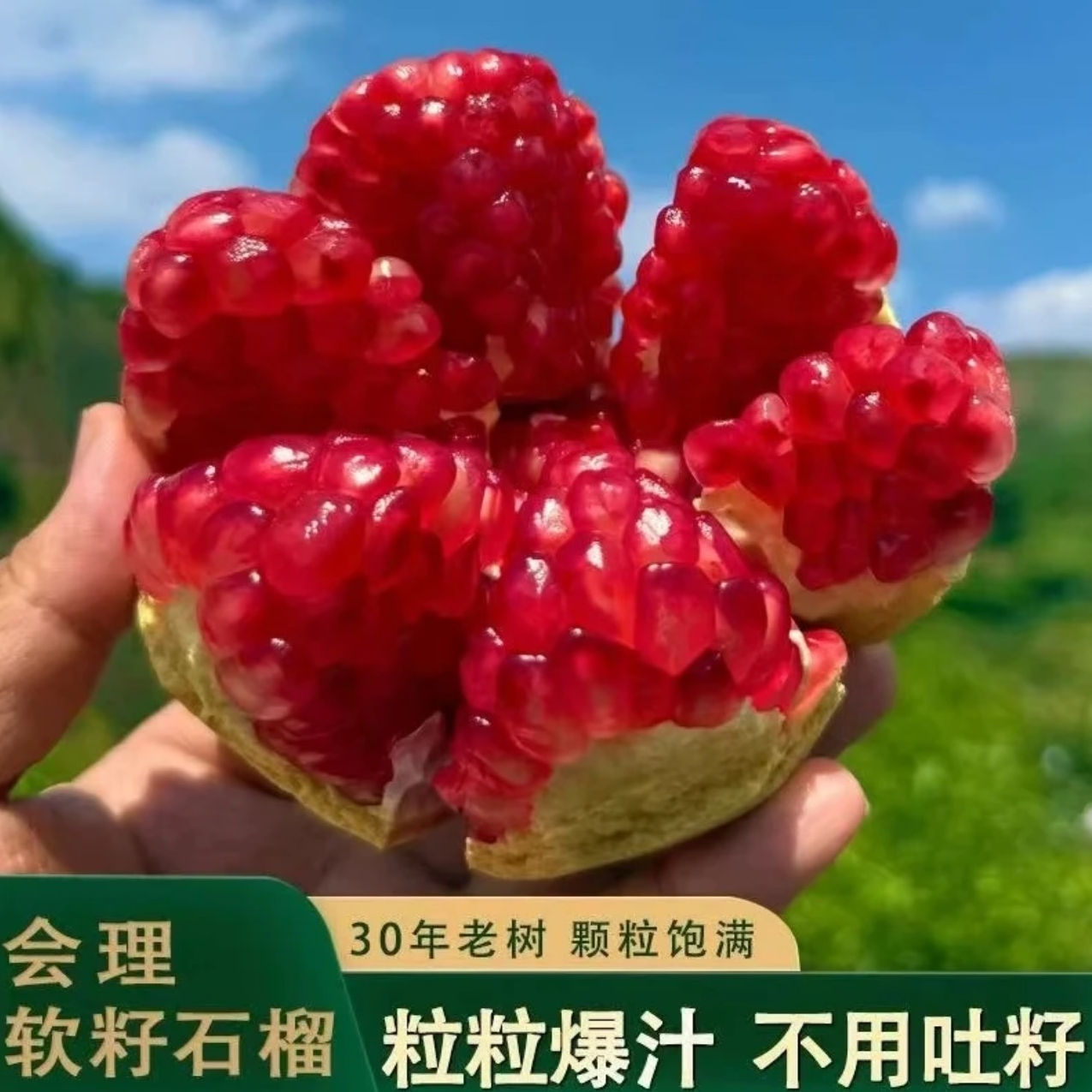 【纯甜爆汁】四川会理突尼斯软籽石榴新鲜孕妇水果应季现货现发 