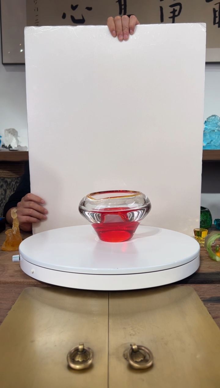 【闪购商品】摆件AJ01033茶金配红烟灰缸