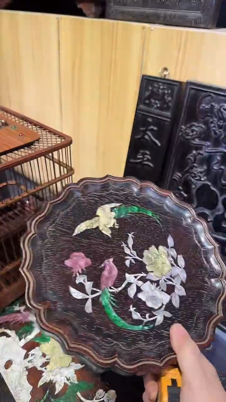 木紫檀拆件雕刻板以直播间实物为准微瑕老物件