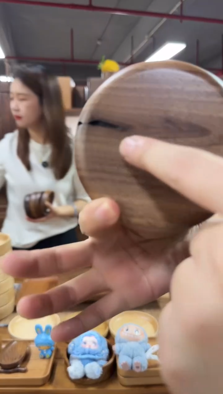 木黑胡桃10cm小圆盘（有碳化）