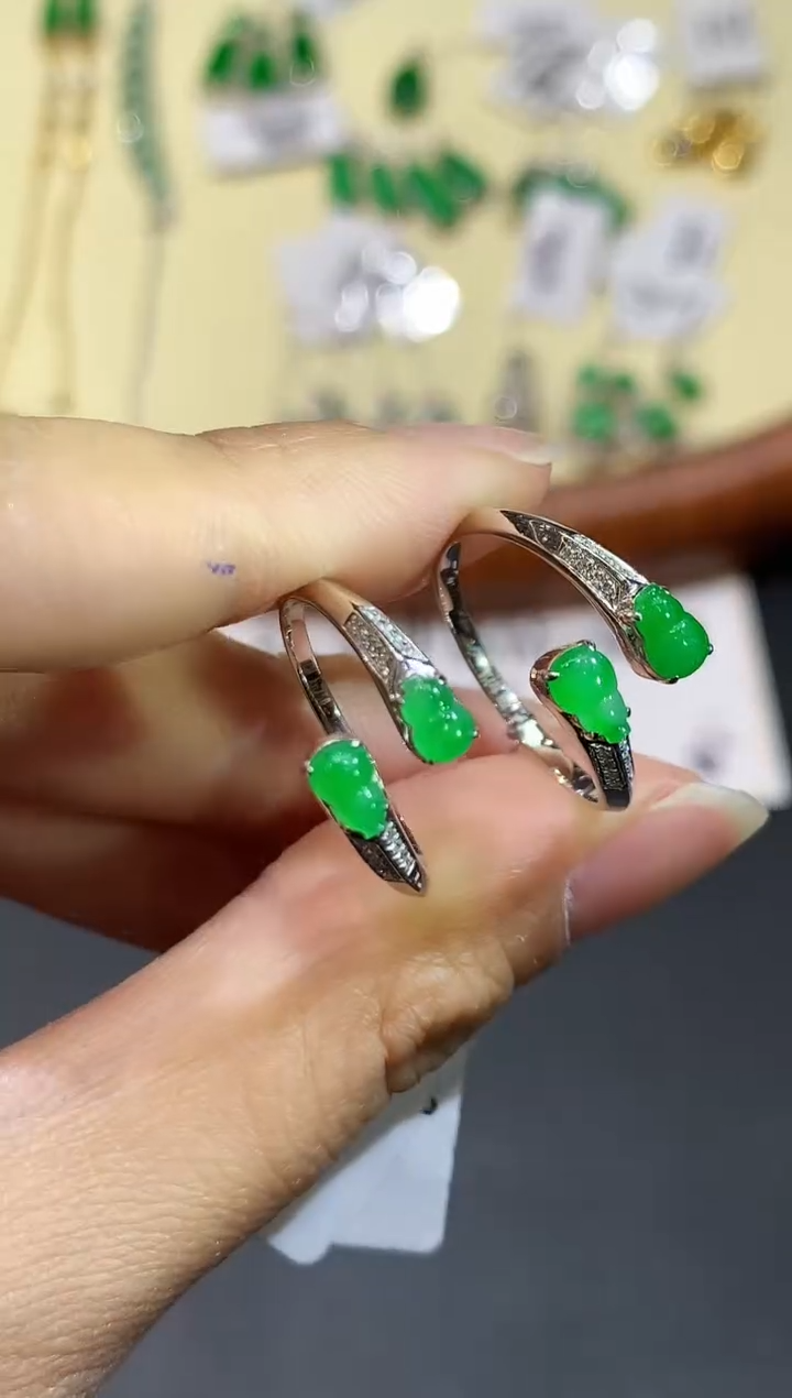 【闪购商品】翡翠戒指18K金镶嵌GM0803多样性发其一