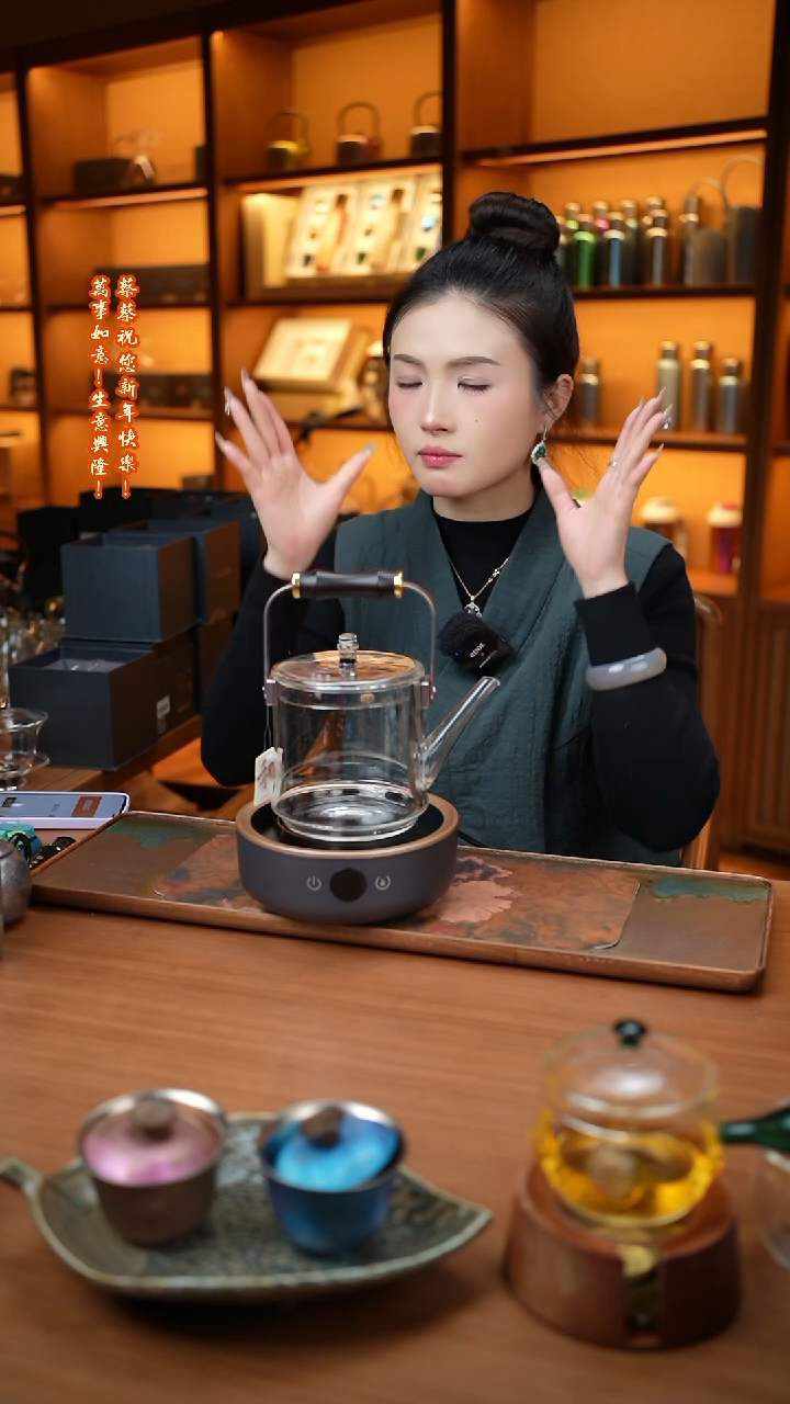 【闪购商品】智蔚谷语电陶炉/雅灰色+禾器君若壶透明