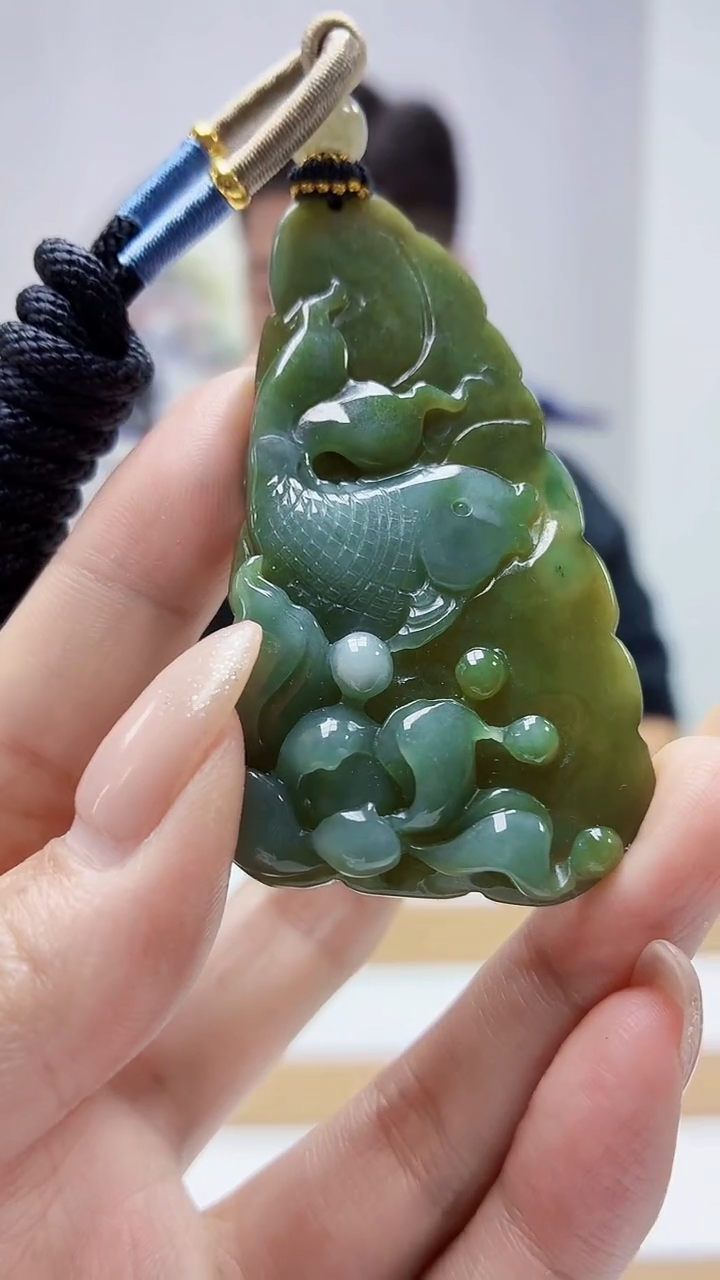 未镶嵌定制翡翠4917MM-毛货挂件89