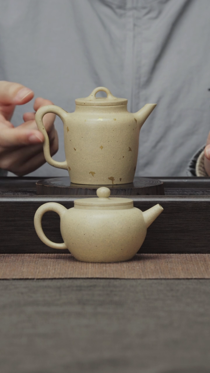 【闪购商品】紫砂茶壶本山绿泥洒金汲直-半手精工约130CC