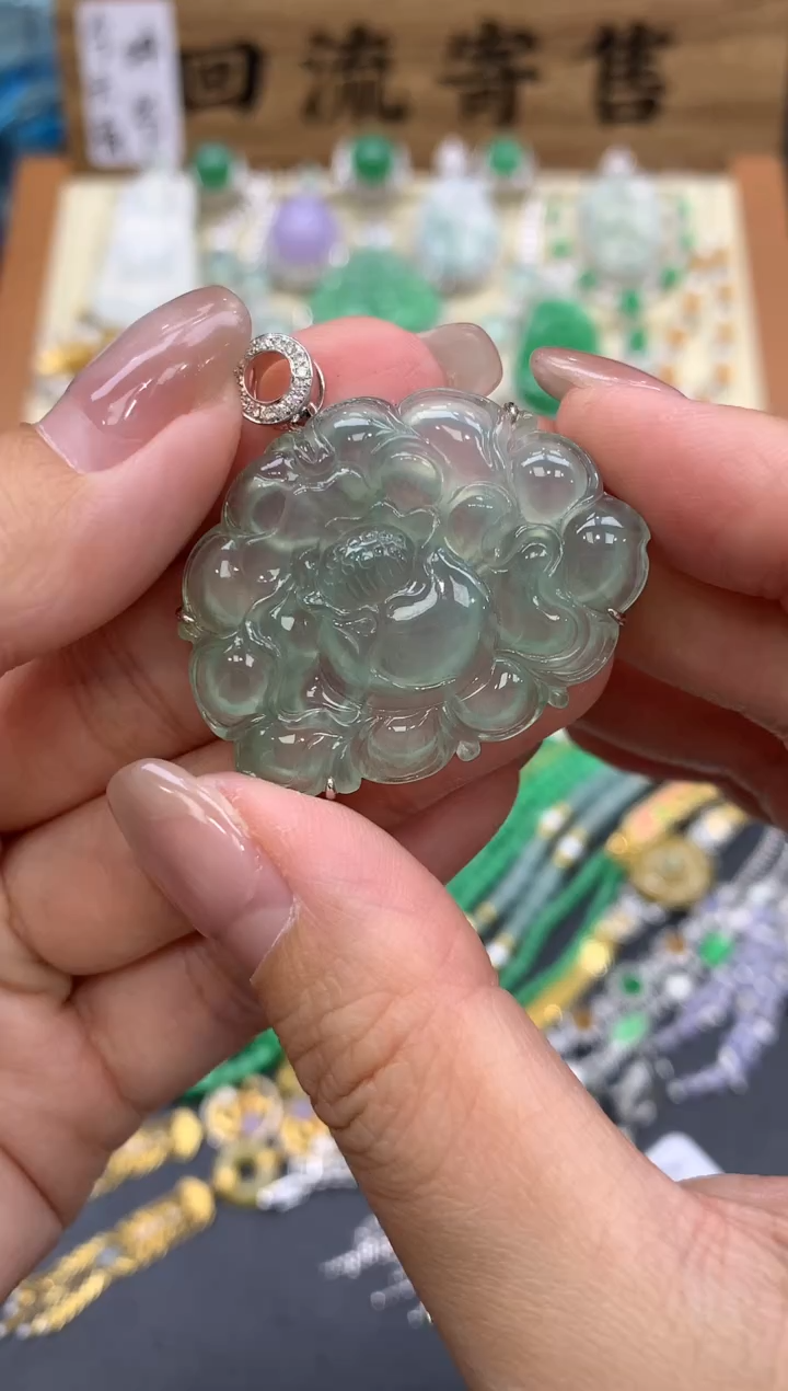 【闪购商品】翡翠颈饰18K金镶嵌24-中国好珍宝
