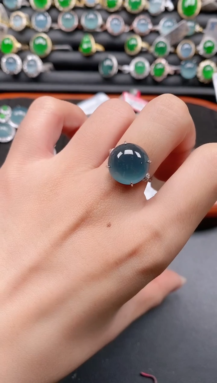 银S925镶嵌戒指翡翠1111