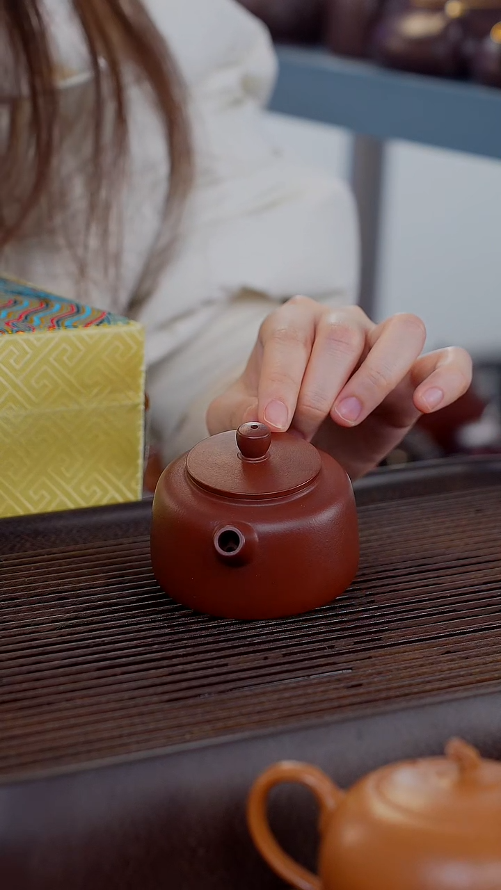 【闪购商品】紫砂茶壶老紫泥炮嘴平盖德钟