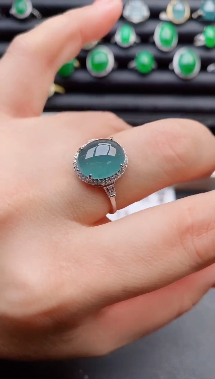 【闪购商品】翡翠戒指银S925镶嵌321321