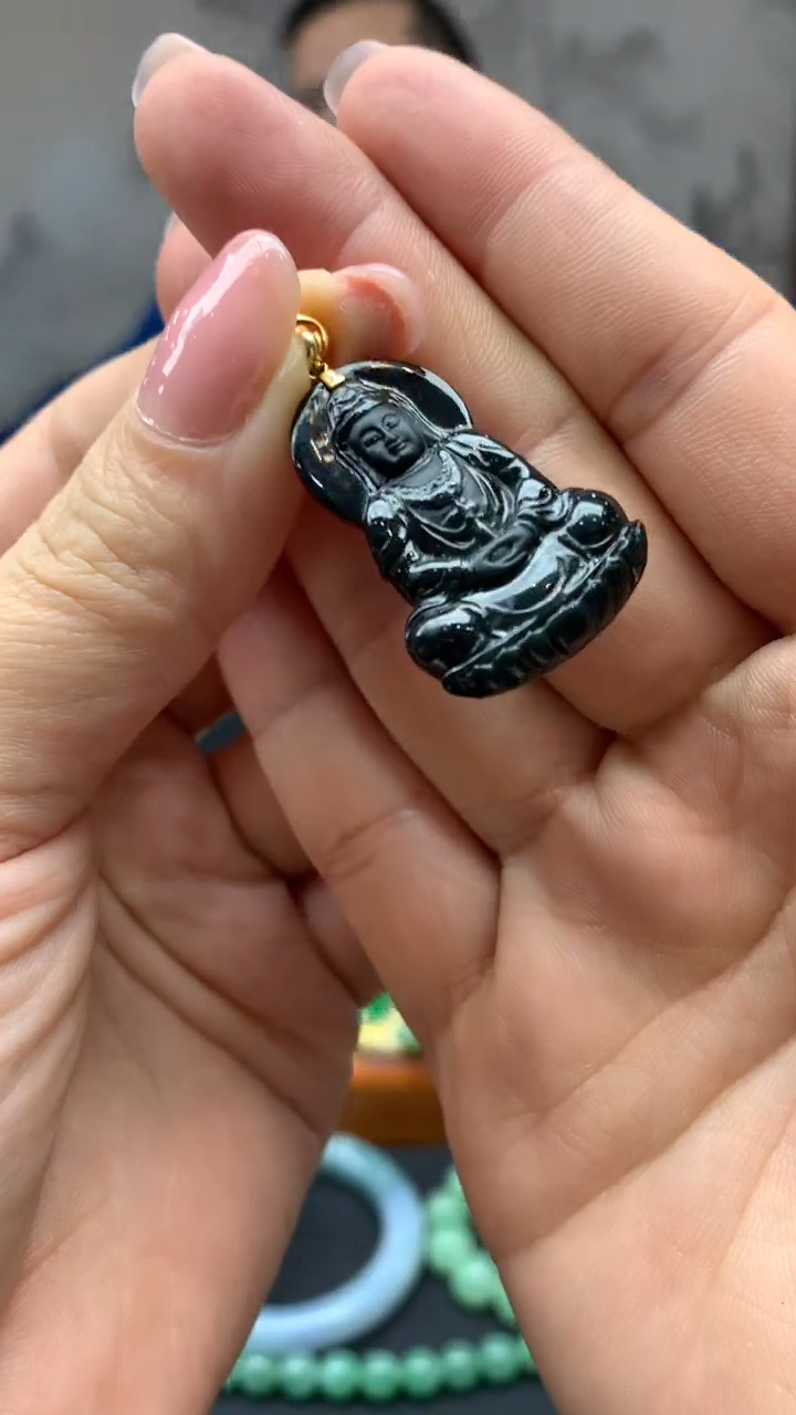 【闪购商品】翡翠颈饰18K金镶嵌2-天然翡翠