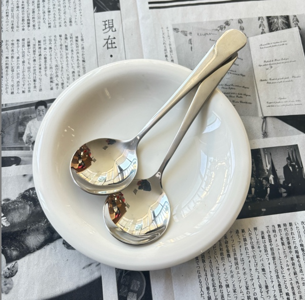 【1只】真304不锈钢勺子家用吃饭勺西餐勺分餐勺方头平铲勺汤勺