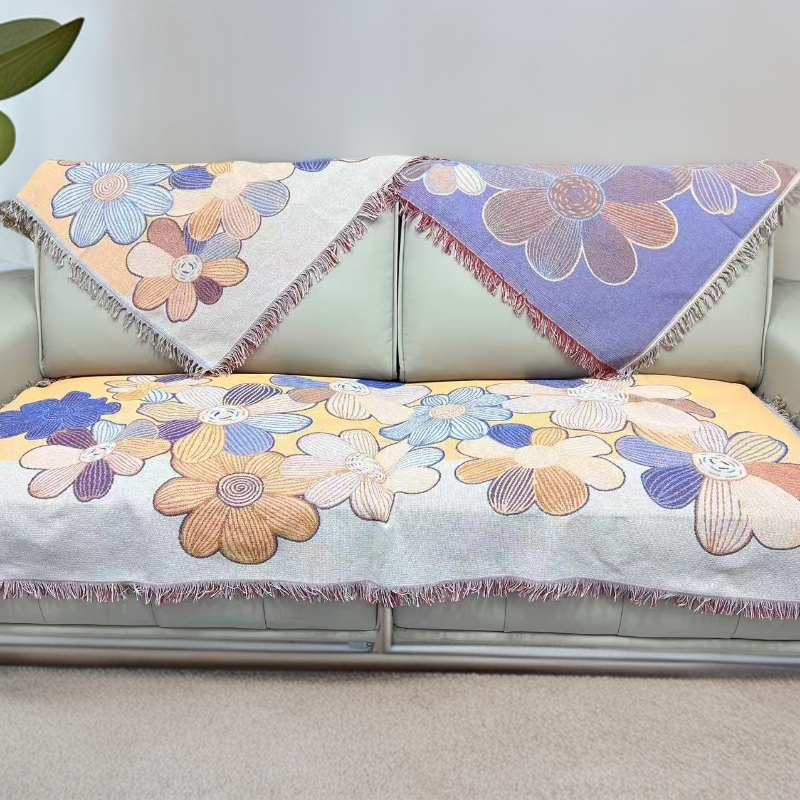 向阳花90*240（±5cm）四季客厅防滑垫子沙发巾盖巾沙发垫