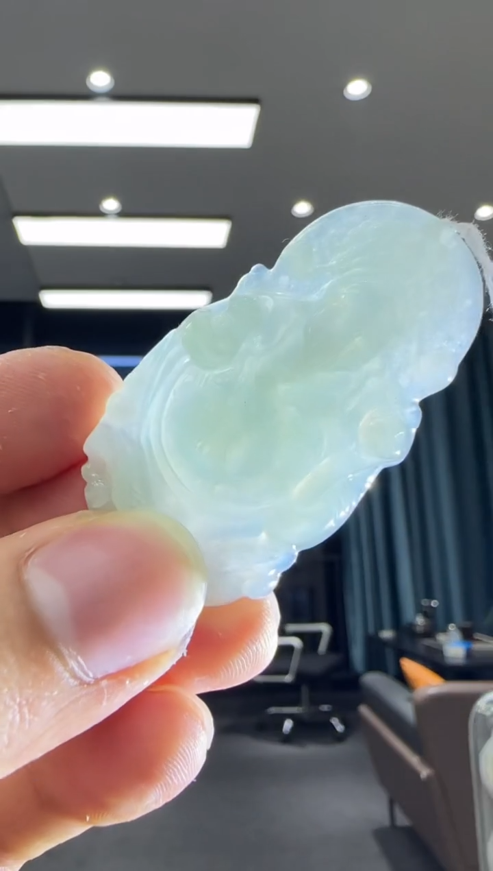 颈饰未镶嵌翡翠天然翡翠A货孤品一件 