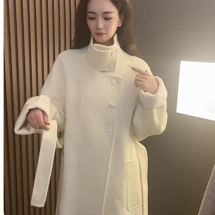 2026月牙扣双面羊毛大衣