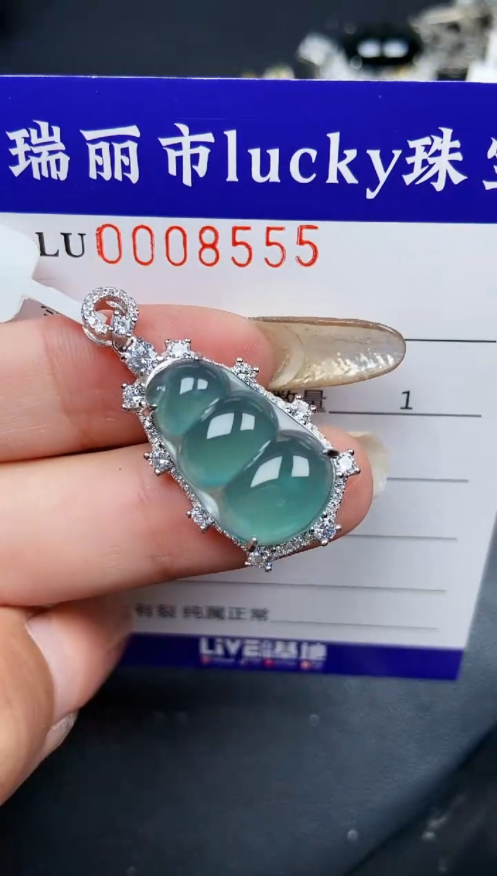 【闪购商品】翡翠颈饰银S925镶嵌8555