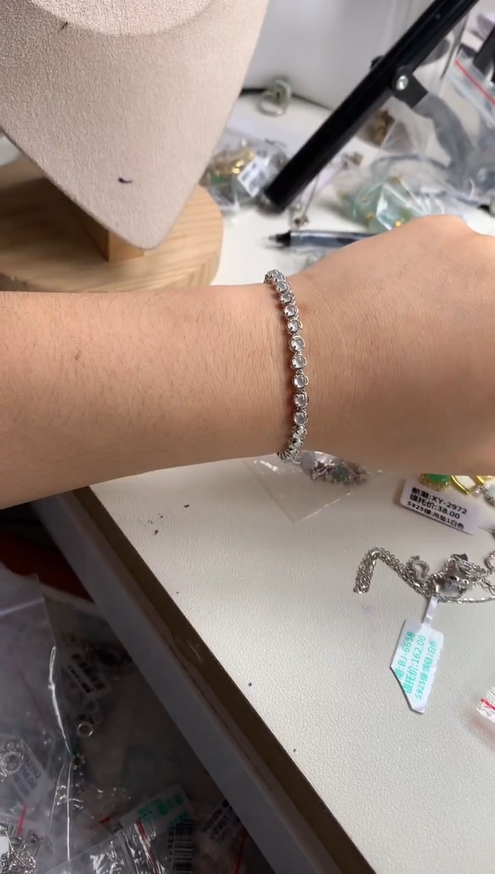 银S925镶嵌戒指翡翠手链2