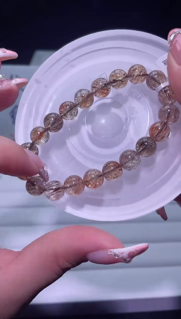 【闪购商品】水晶A12-9mm黑金超七单圈未镶嵌多样性发其一