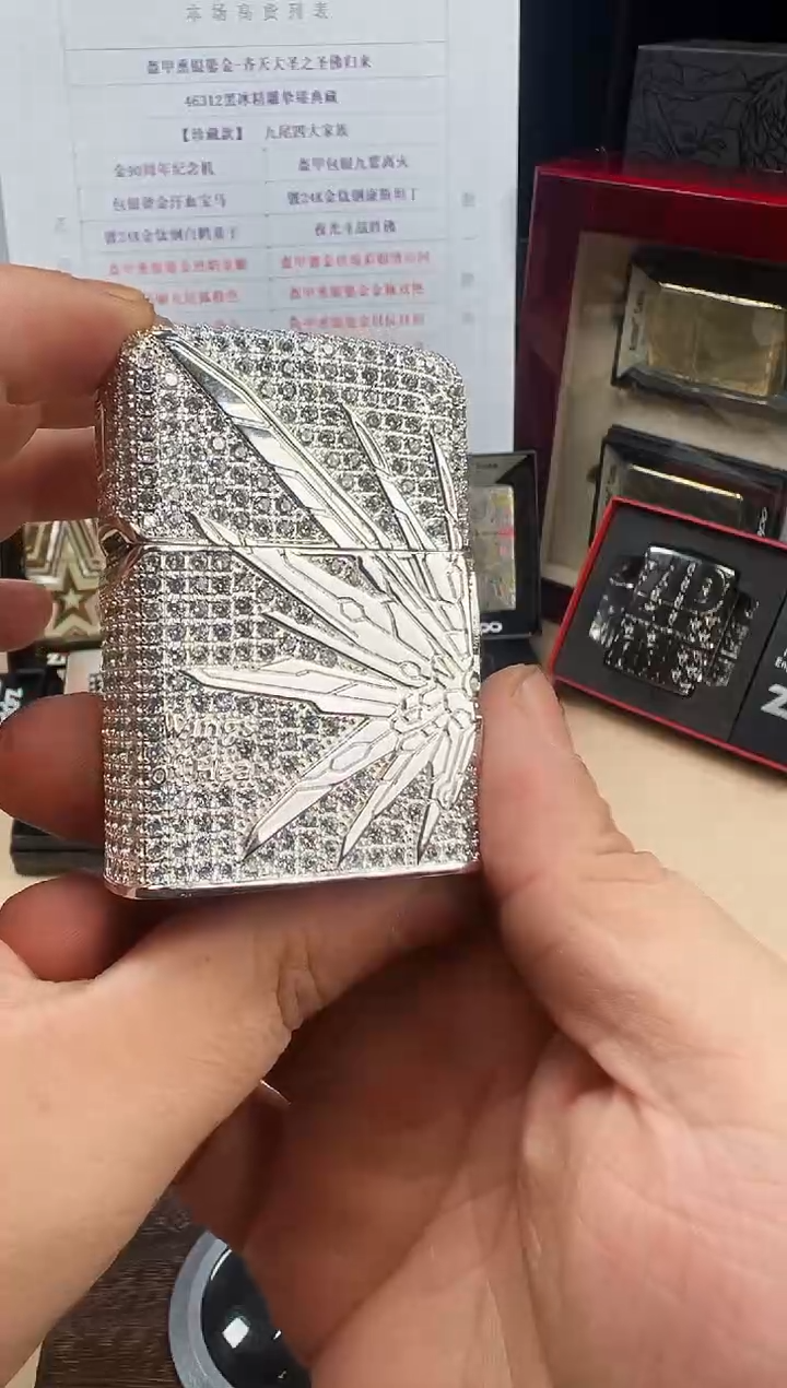 铜满钻银羽之翼-镀银夜光珐琅彩