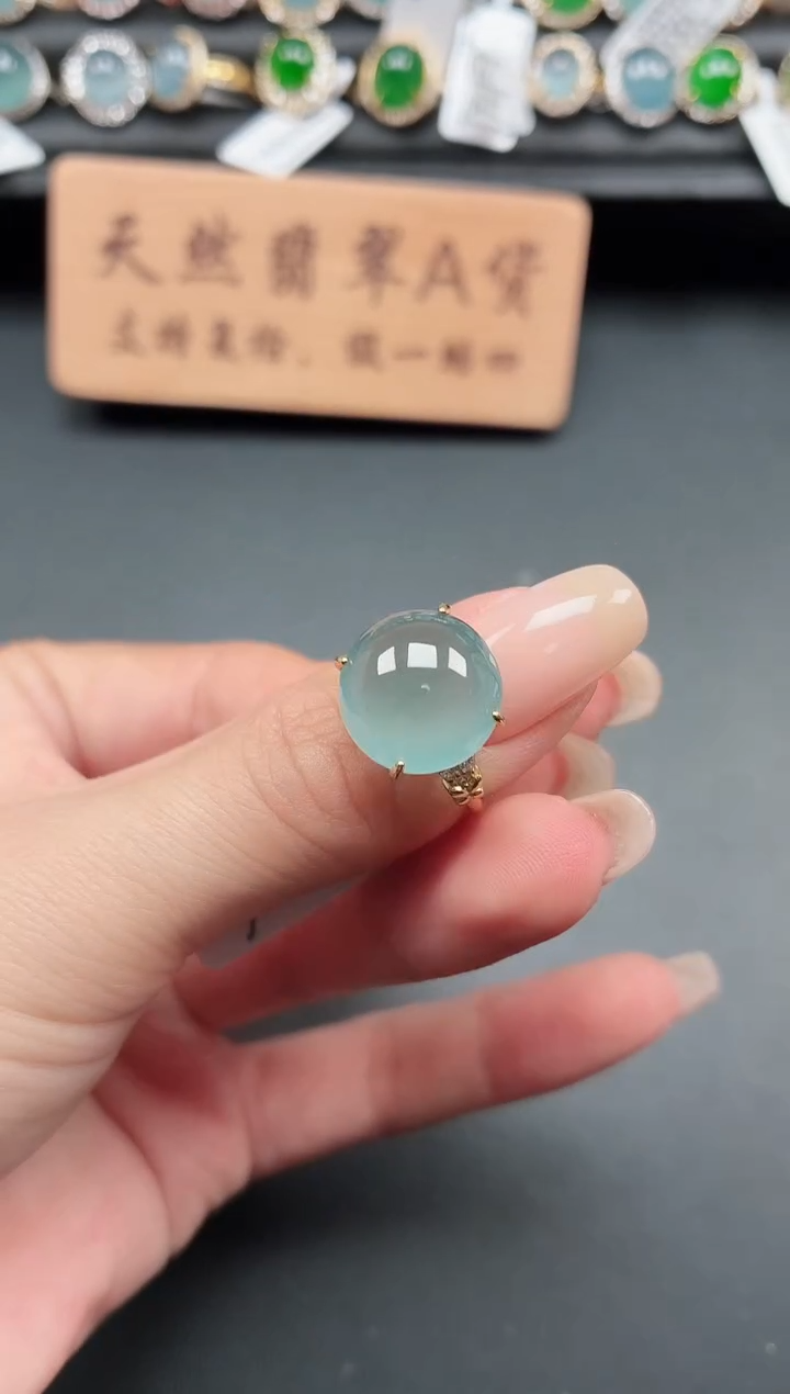 银S925镶嵌戒指翡翠11111