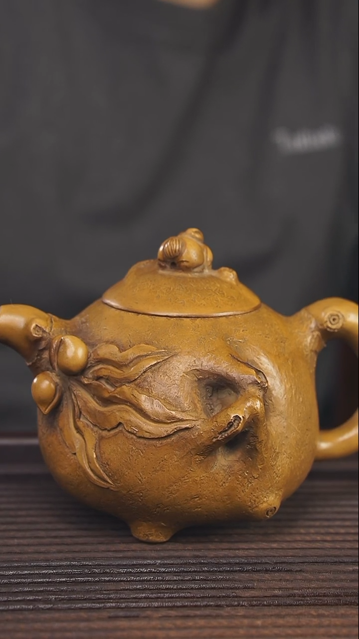 【闪购商品】紫砂茶壶280cc老黄段泥顾氏手工紫砂