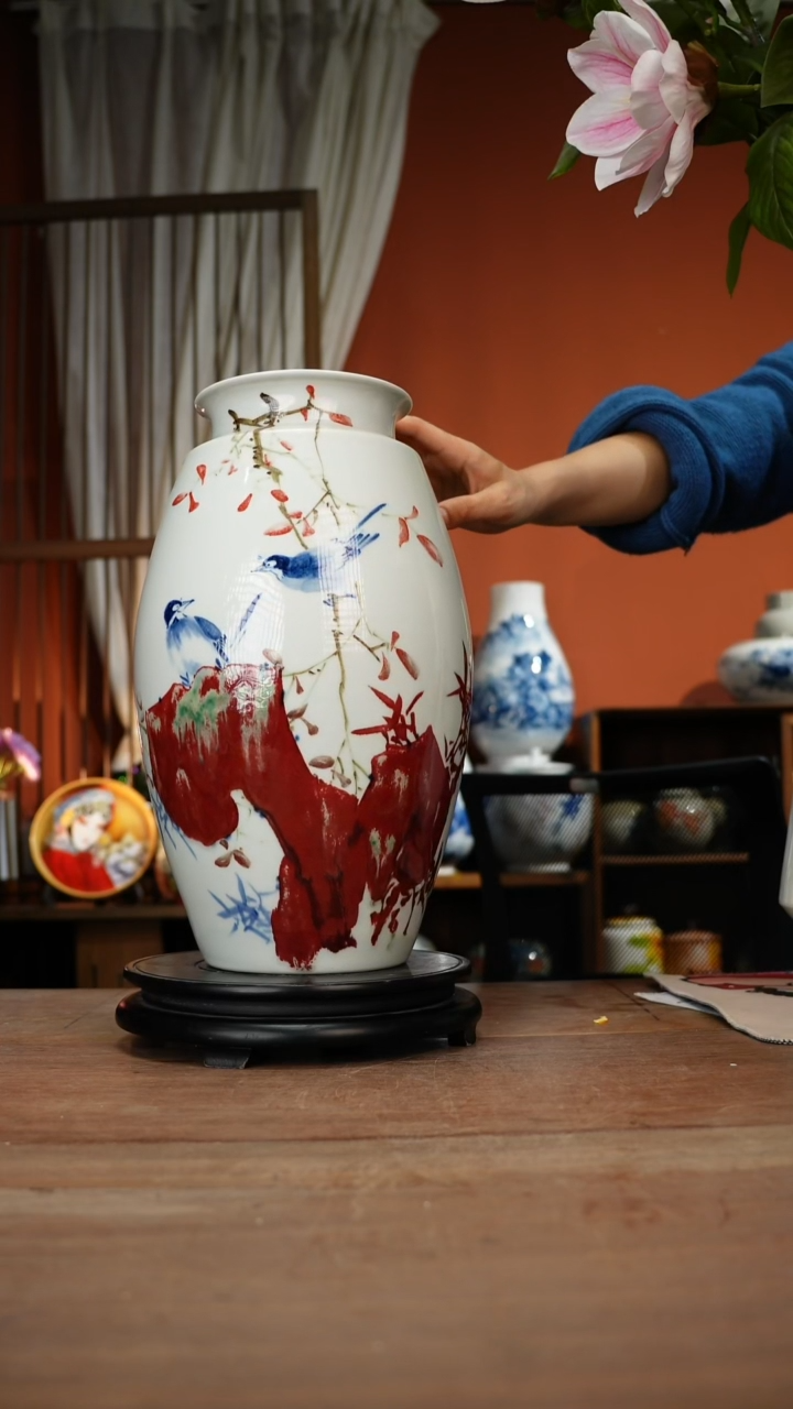 当代高温釉下彩手绘陶瓷餐具