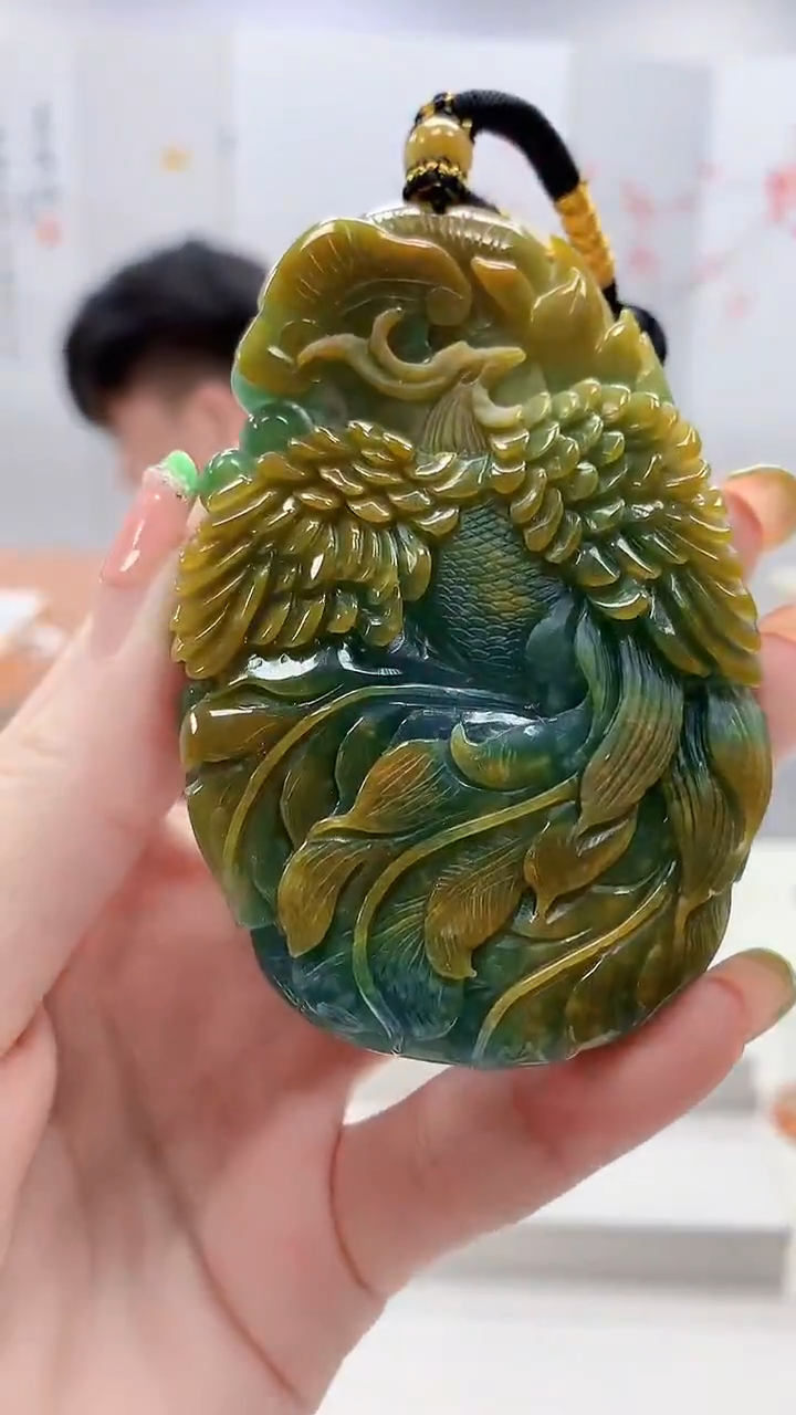 未镶嵌定制翡翠5060ry-毛货挂件113
