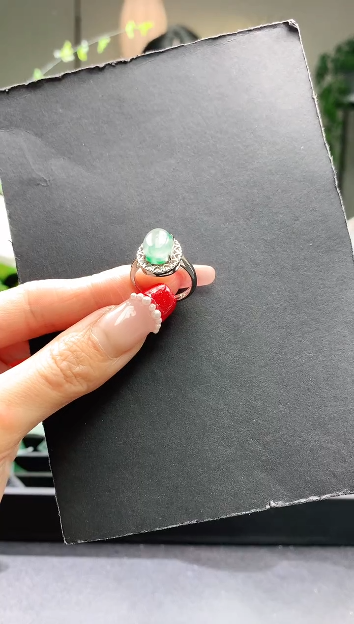 【闪购商品】石英质玉戒指合金戒指