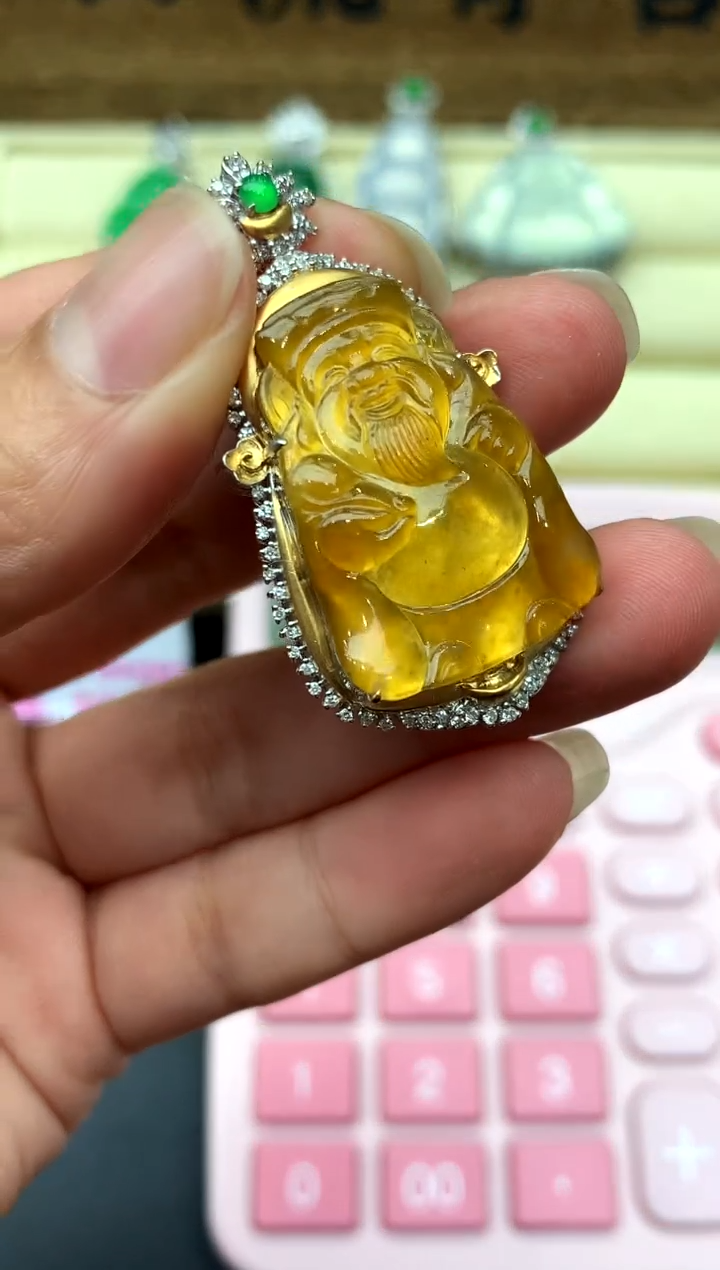 【闪购商品】翡翠颈饰18K金镶嵌473-中国好珍宝