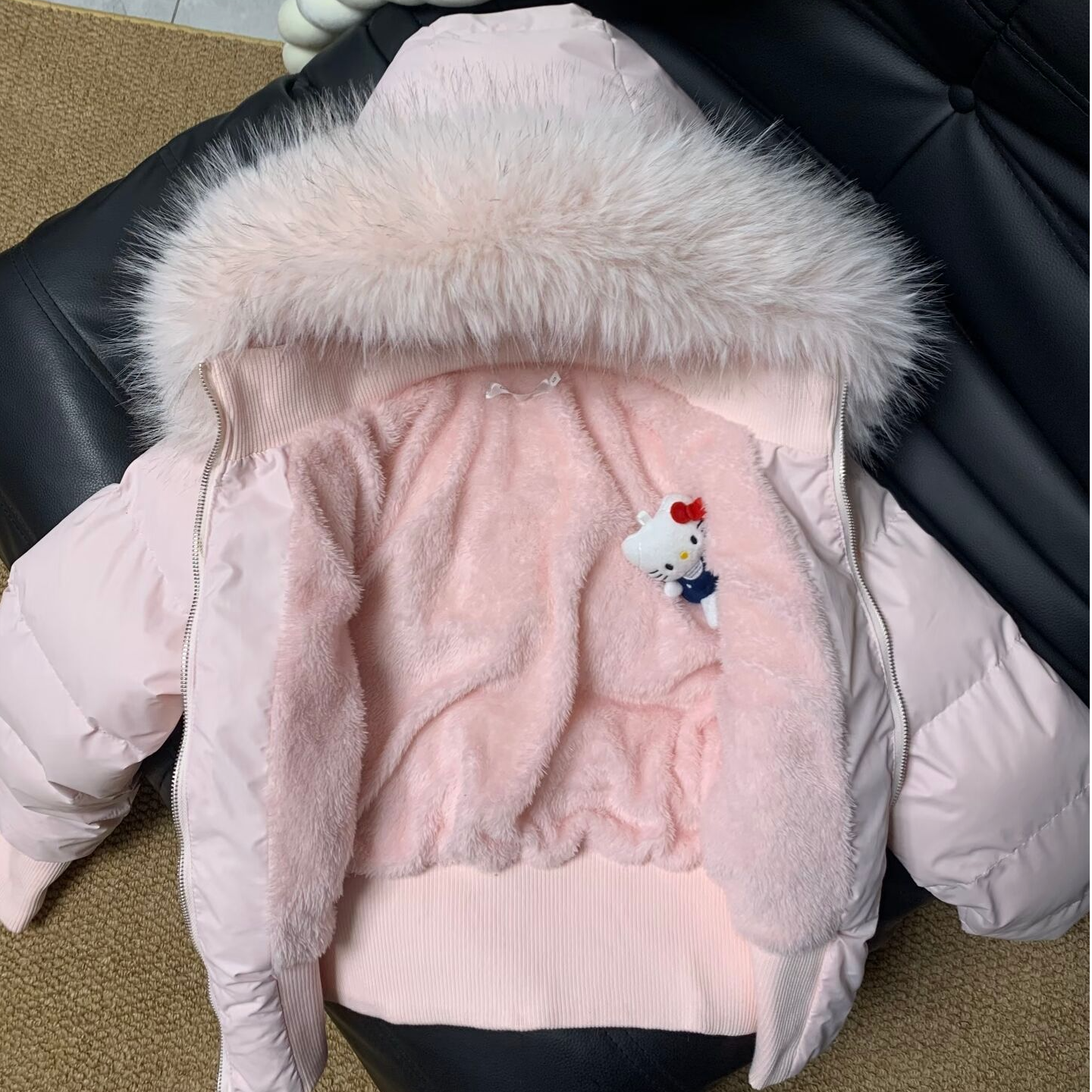 小海鸥加绒棉服女款2025新款短款小个子冬季棉衣收腰显瘦小棉袄潮