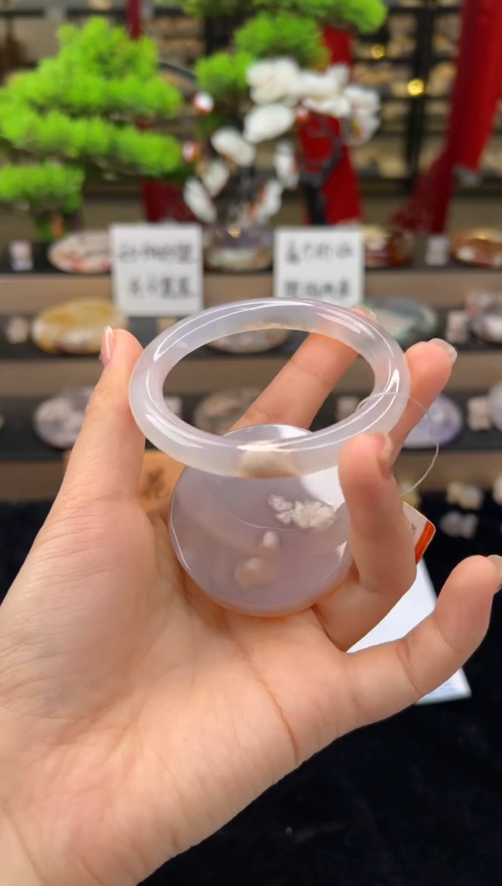 【闪购商品】石英质玉未镶嵌手镯54圈口（赠送镯心）21070