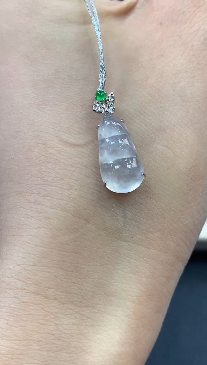 【闪购商品】翡翠吊坠(不含链)18K金镶嵌B9