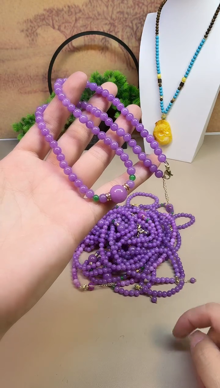 苏纪石（舒俱来）14K金镶嵌颈饰A158 