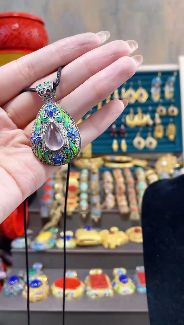 【闪购商品】非遗花丝镶嵌精品吊坠