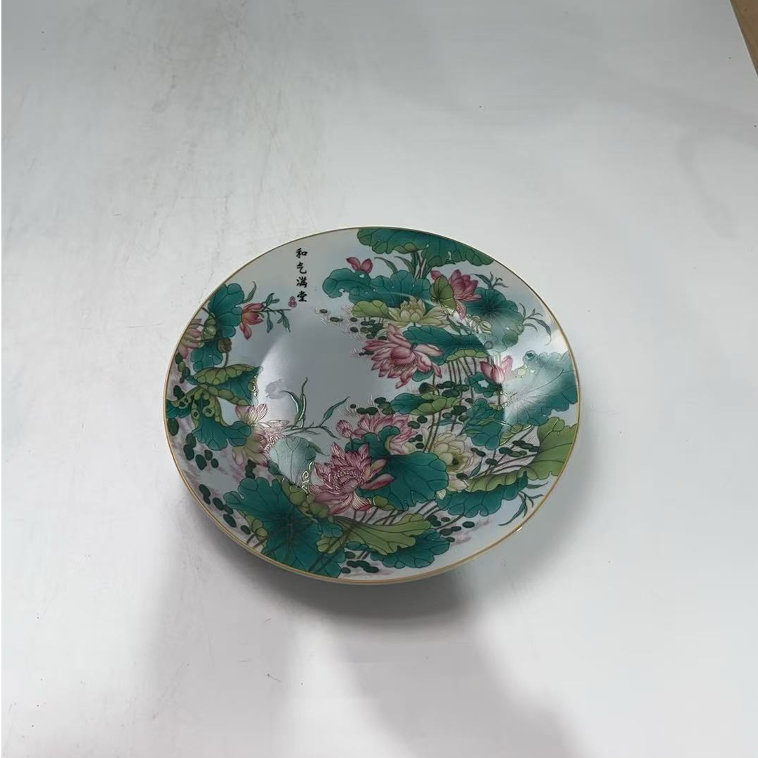 景德镇高端陶瓷荷花赏盘