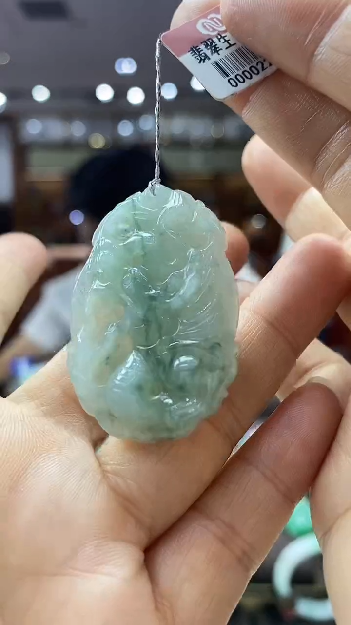 颈饰未镶嵌翡翠龙牌