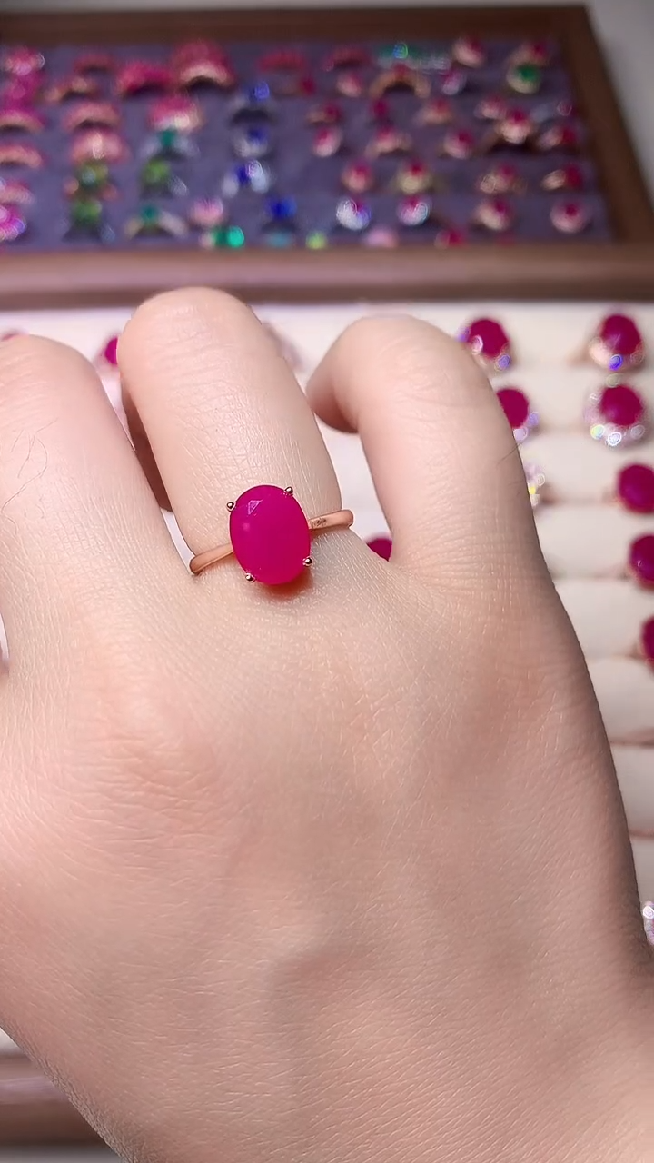 【闪购商品】红宝石戒指银S925镶嵌000