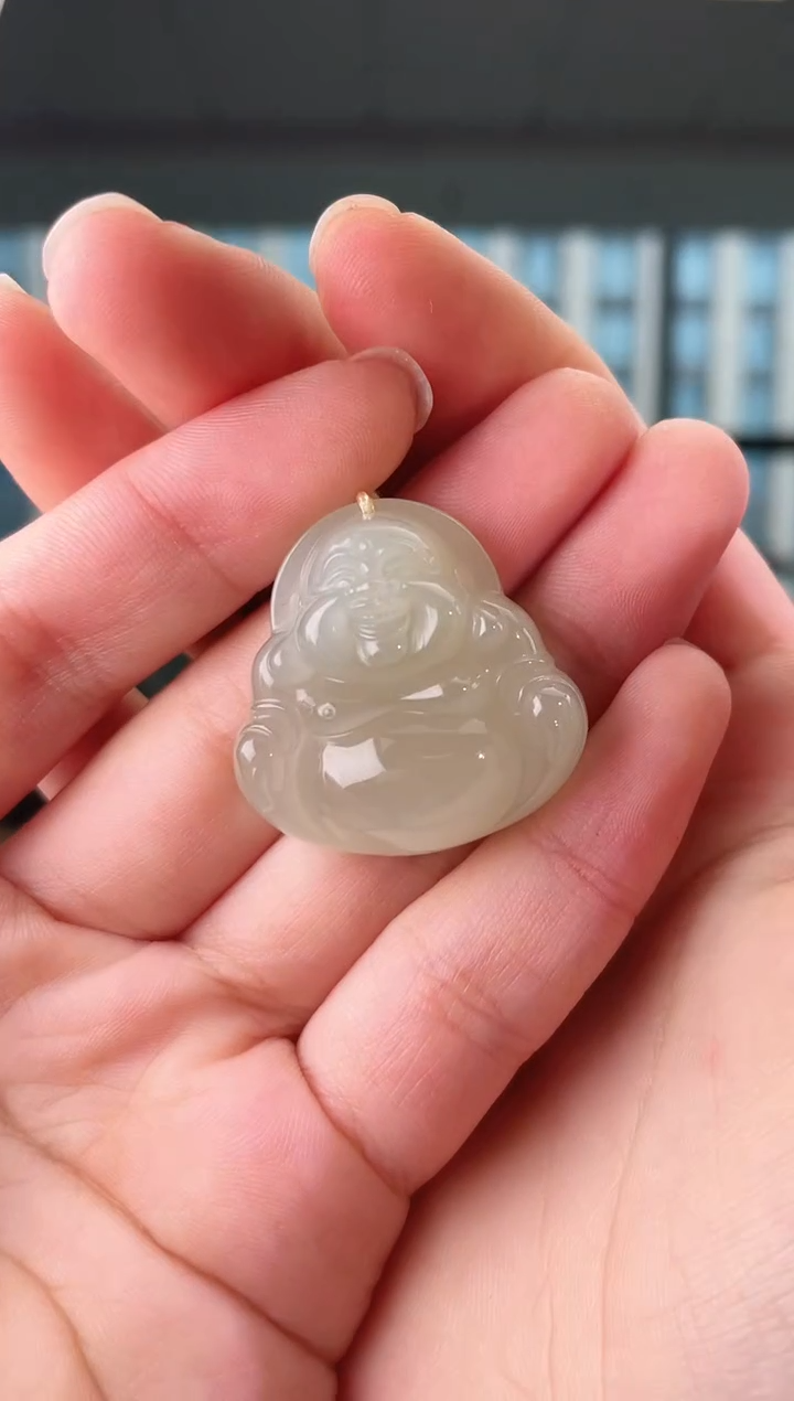 和田玉未镶嵌颈饰佛公 xp