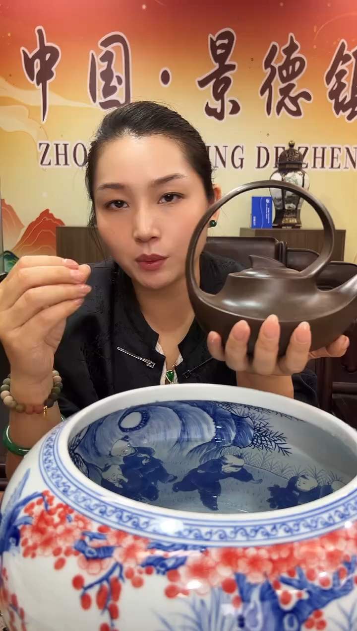 摆件紫砂紫砂曲壶提梁