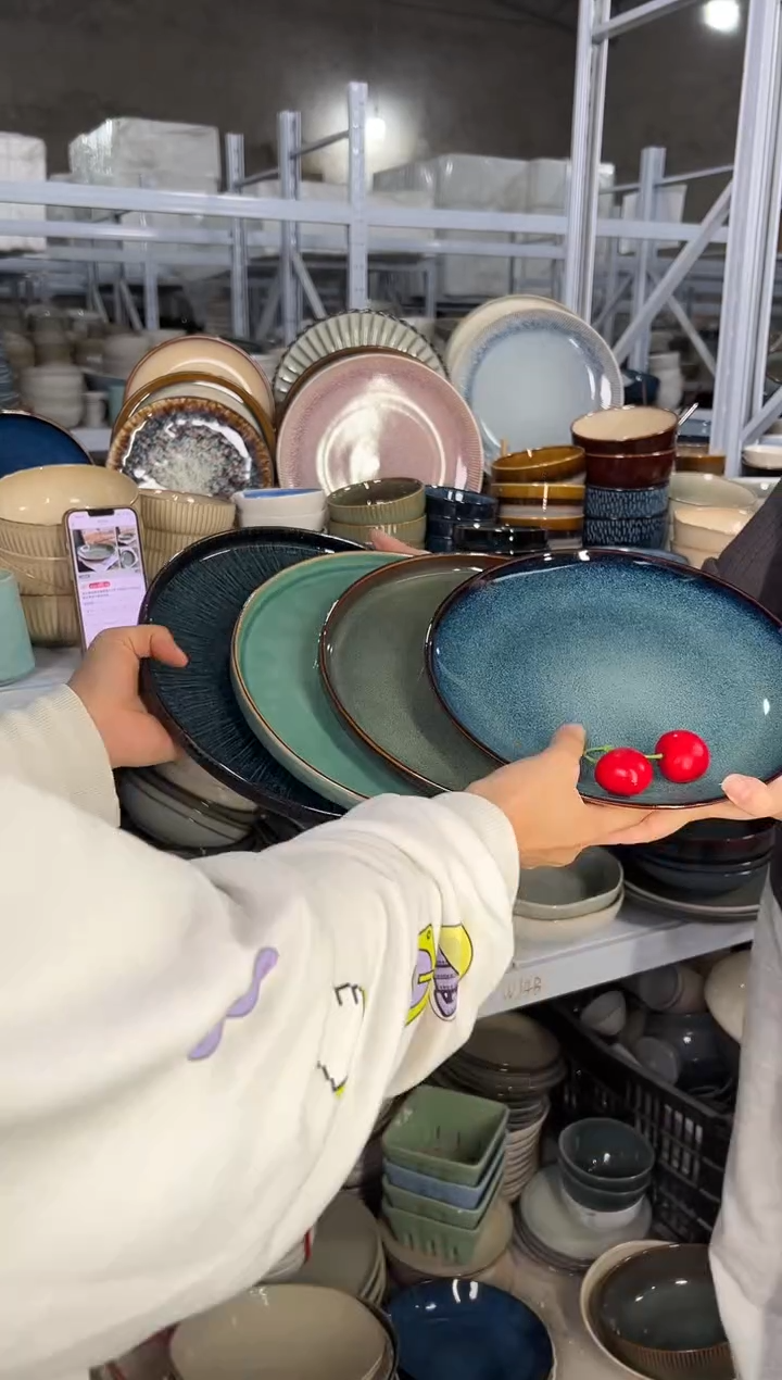 陶瓷外贸尾货瑕疵满20包邮X4大盘10.5英寸27厘米左右