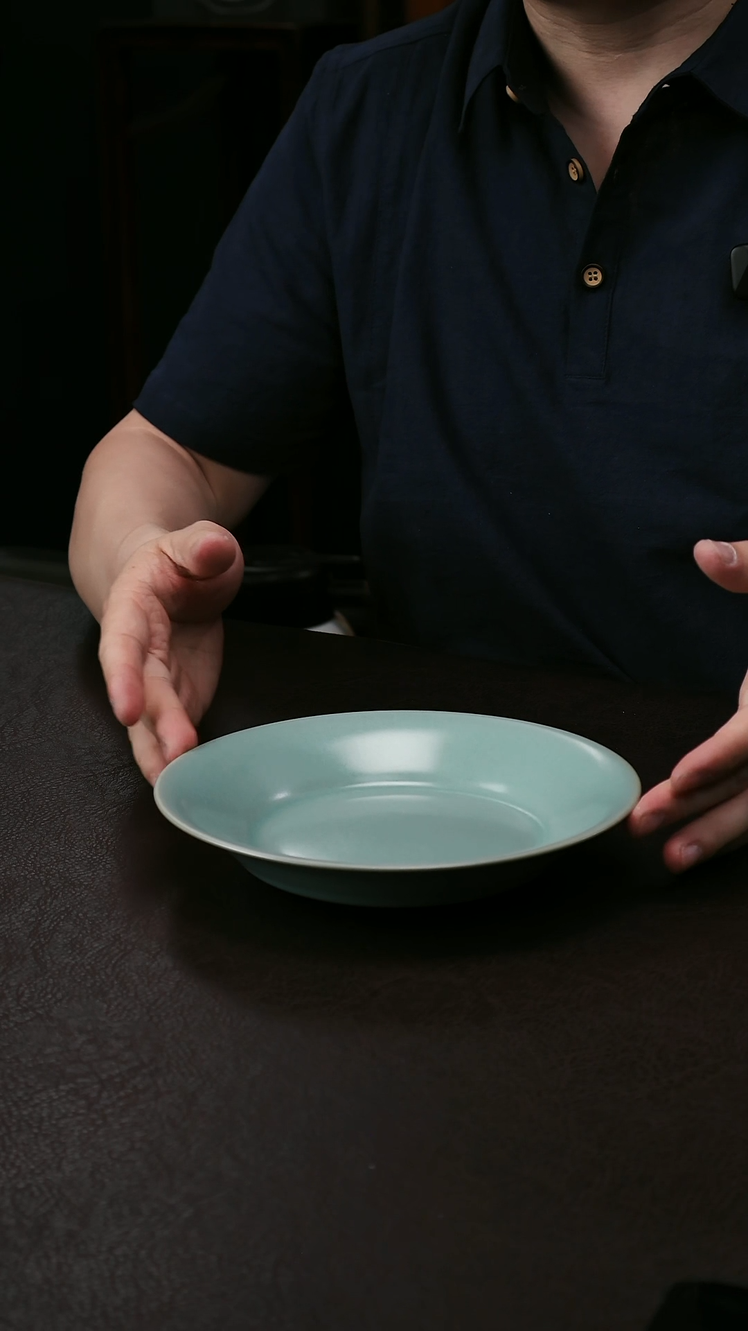 其他汝官窑偏绿精品折腰盘61