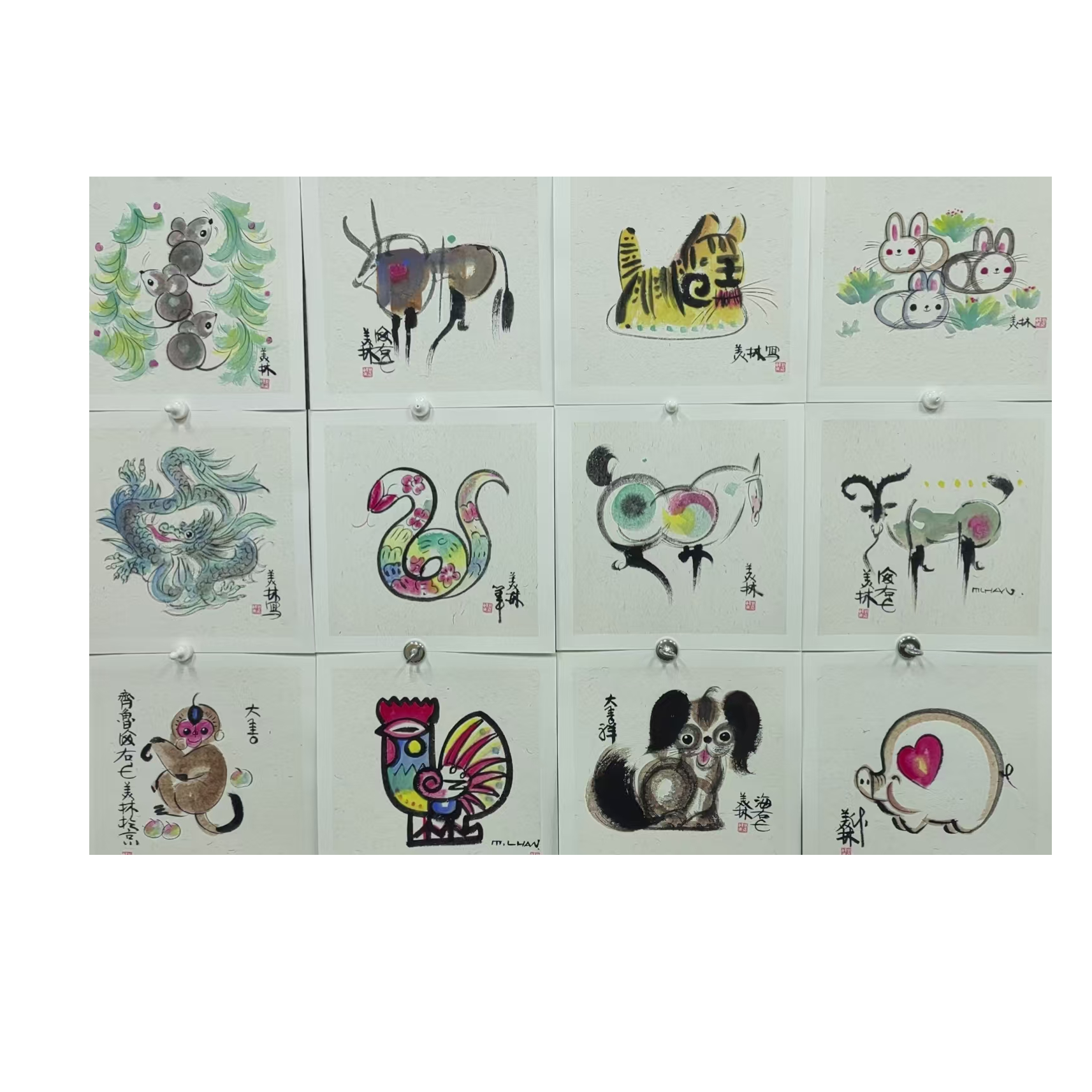 H美林 款十二生肖画片33*33*12约11.7平尺